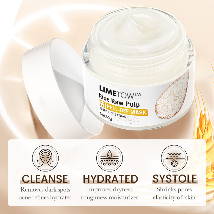 LIMETOW™ Rice Essence Peel-Off Deep Renewal Face Mask