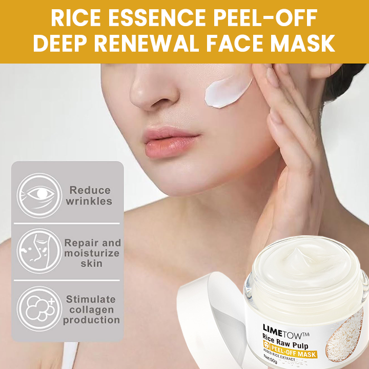 LIMETOW™ Rice Essence Peel-Off Deep Renewal Face Mask