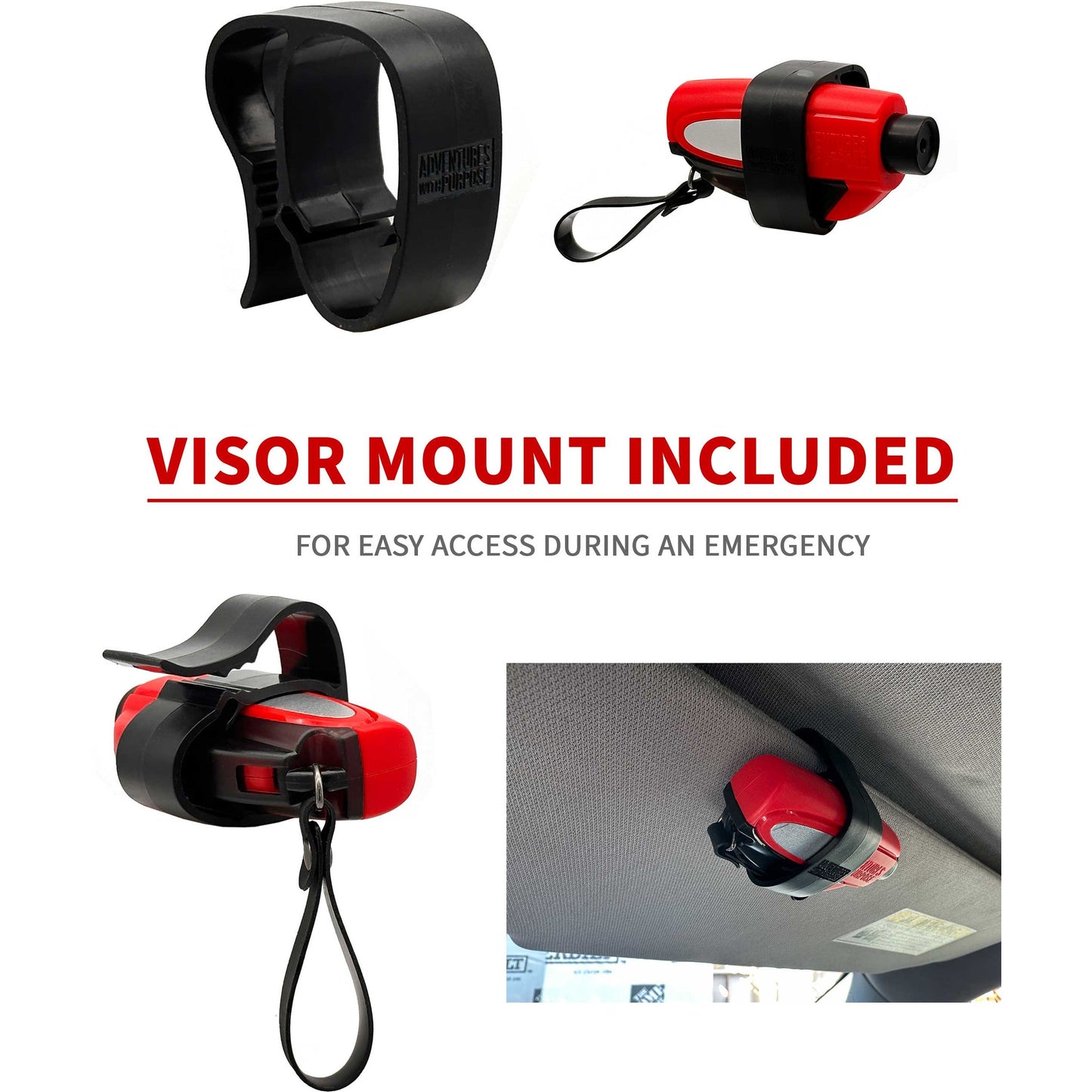 2-IN-1 EMERGENCY WINDOW BREAKER SEATBELT CUTTER