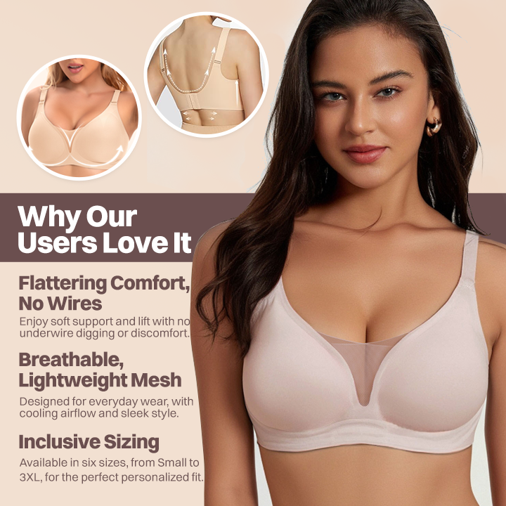 LIMETOW®🎁🎉Women Wireless V-Neck Mesh Bralette