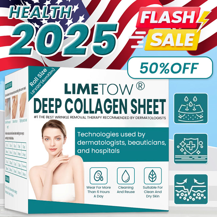 LIMETOW®Dual Action Real Deep Collagen Sheets for both wrinkle smoothing and new or old scar fading