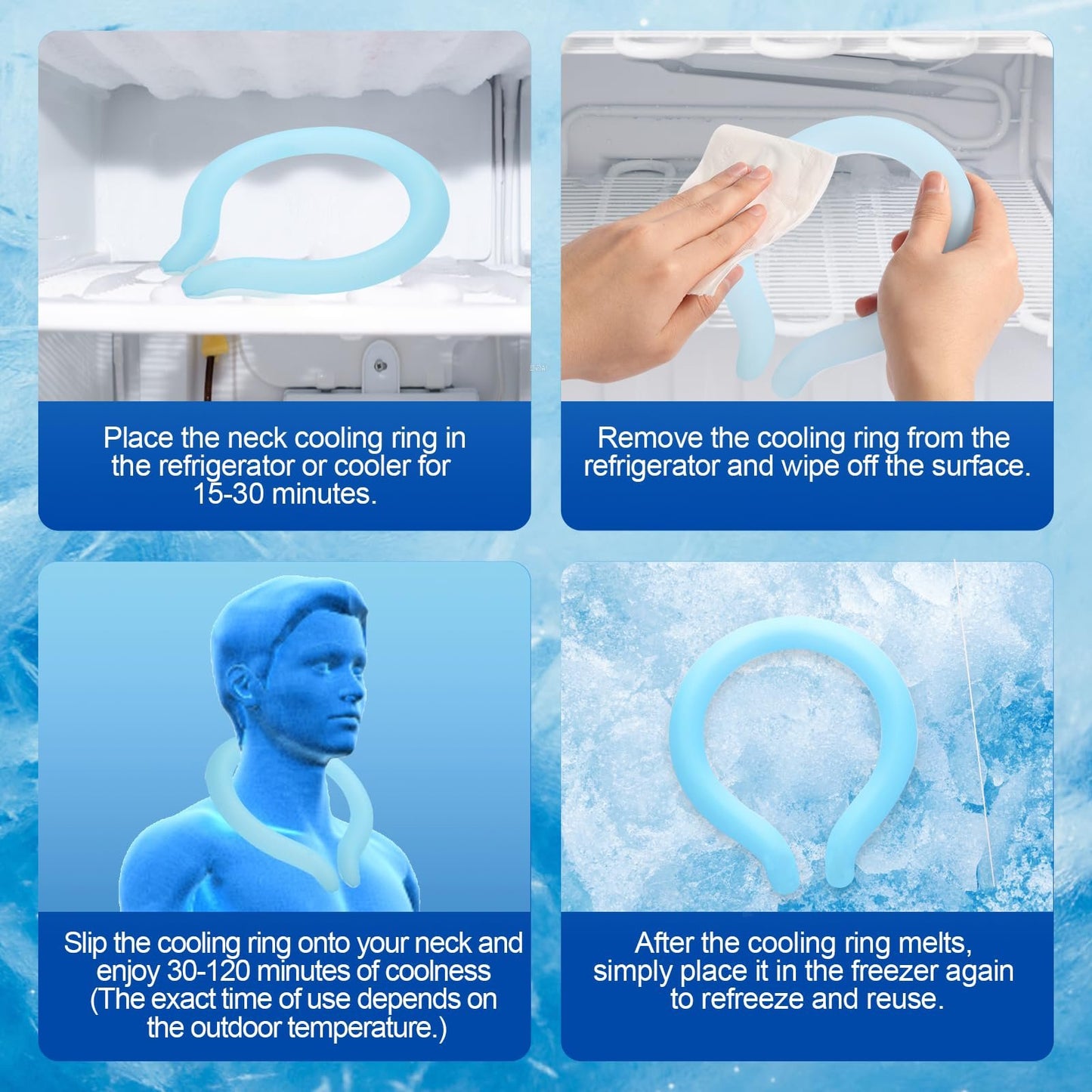 LIMETOW®Reusable Cooling Neck Ring Long- Lasting Sweat-Free Relief