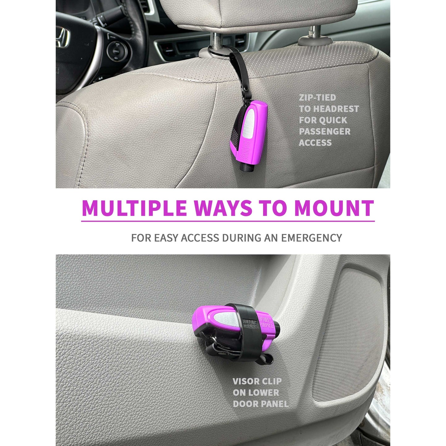 2-IN-1 EMERGENCY WINDOW BREAKER SEATBELT CUTTER