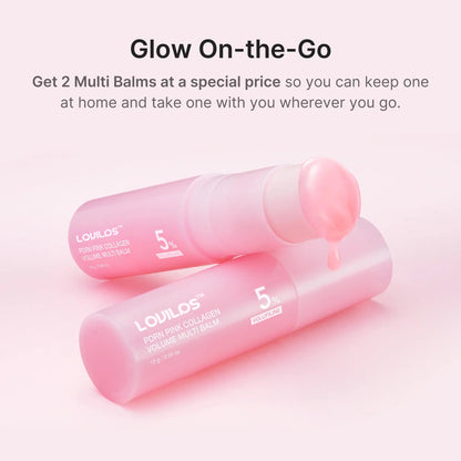 PDRN Pink Collagen Volume Multi Balm I All In One Volufiline, PDRN, NADStick for Youthful-Looking, Helping Look of FineLines, Firming Care, Anti-Aging Care
