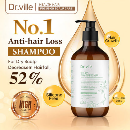 💥Dr.ville Anti-Hair Loss Shampoo 500ml |👍 For thinning hair and oily scalp | 🔥Made in South Korea
