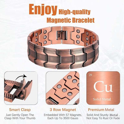 🔥Cross Double Row Magnetic Bracelet🔥-Magnetic Power — Boost Circulation, Banish Fatigue