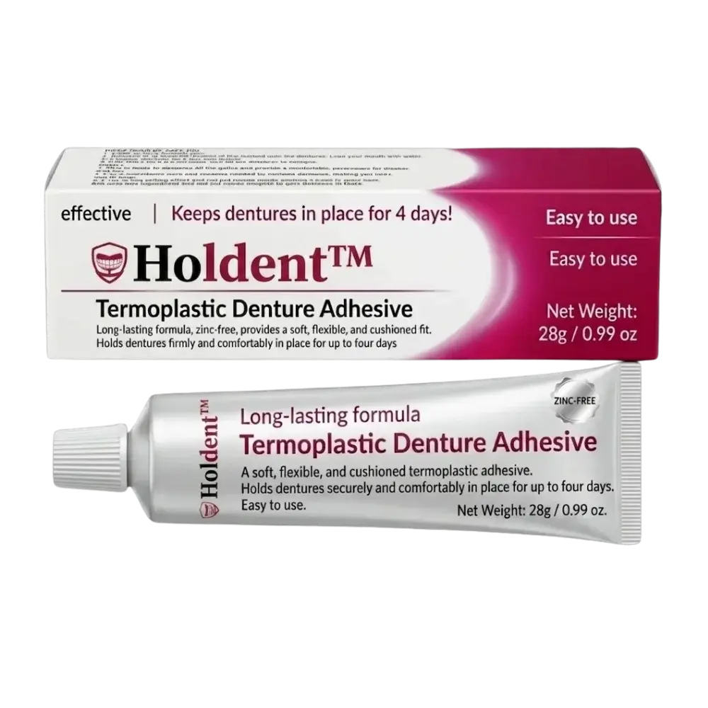 Denture Adhesive | Smile, talk and eat without worrying about loose dentures for up to 4 days!