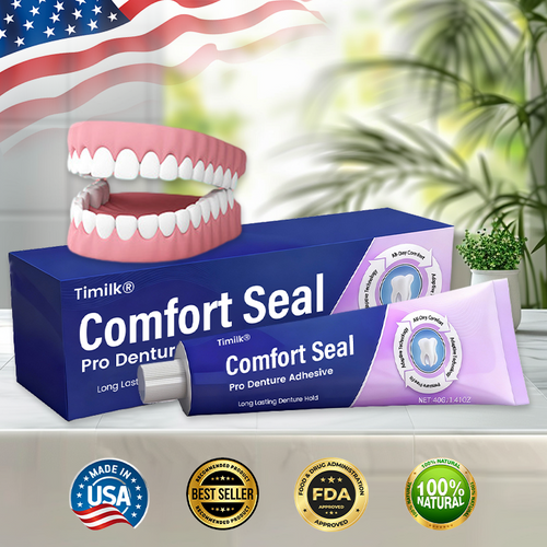 🔥 LIMITED SPECIAL OFFER 🔥 Comfort Seal Pro Denture Adhesive🦷💜FDA Certified (Clinically Proven 96-   Hour Lock Hold for   Secure, Comfortable &   Zinc-Free Denture Fit)