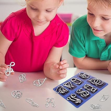 Metal Brain teaser Puzzles Ring Educational Toys