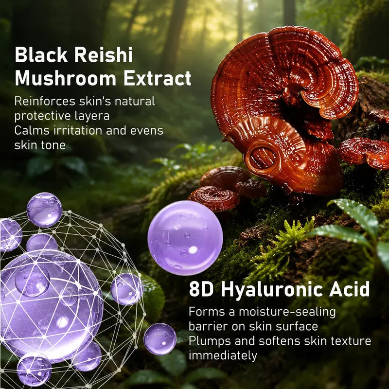 Black Reishi Peptide Firming Anti-Wrinkle Mask with 7-Peptide Complex + Hyaluronic Acid  | Korean Skincare for Sagging Skin, Turkey Neck