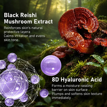 Black Reishi Peptide Firming Anti-Wrinkle Mask with 7-Peptide Complex + Hyaluronic Acid  | Korean Skincare for Sagging Skin, Turkey Neck