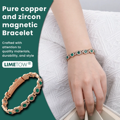 LIMETOW® Pure Copper & Zircon Magnetic Bracelet