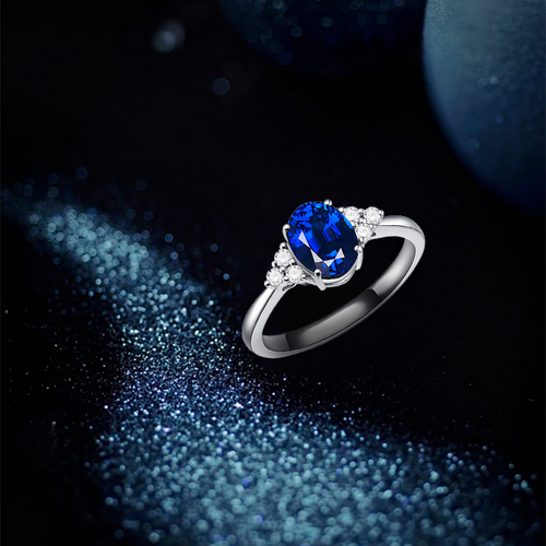Blue Sapphire Gem Stone Ring