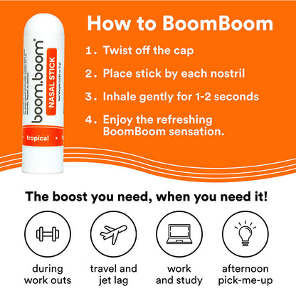 LIMETOW® Nasal Stick  Vapor Flow Technology | Cool Refreshing Sensation | Natural Mood Boost | Simple Ingredients | Essential Oils + Menthol Inhaler (Mint) Visit the BoomBoom Store