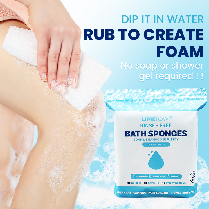 LIMETOW® Rinse-Free Bathing Sponge