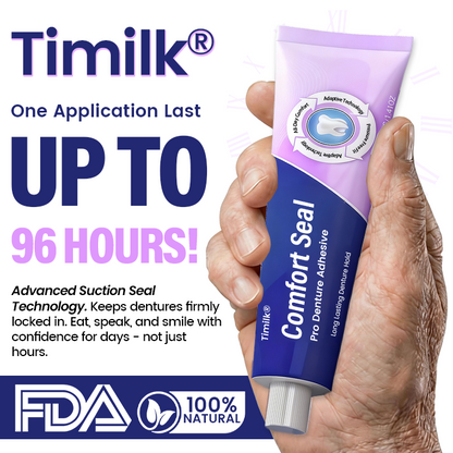 🔥 LIMITED SPECIAL OFFER 🔥 Comfort Seal Pro Denture Adhesive🦷💜FDA Certified (Clinically Proven 96-   Hour Lock Hold for   Secure, Comfortable &   Zinc-Free Denture Fit)