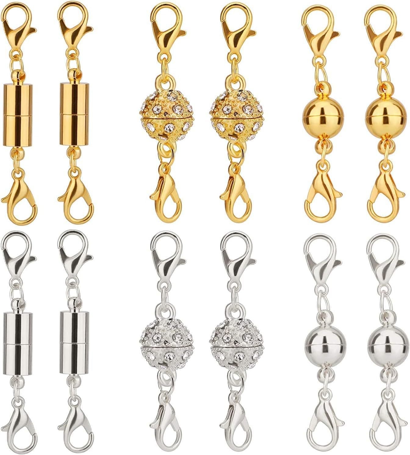 LIMETOW®Magnetic Necklace Clasps and Closures 1set（12pcs）