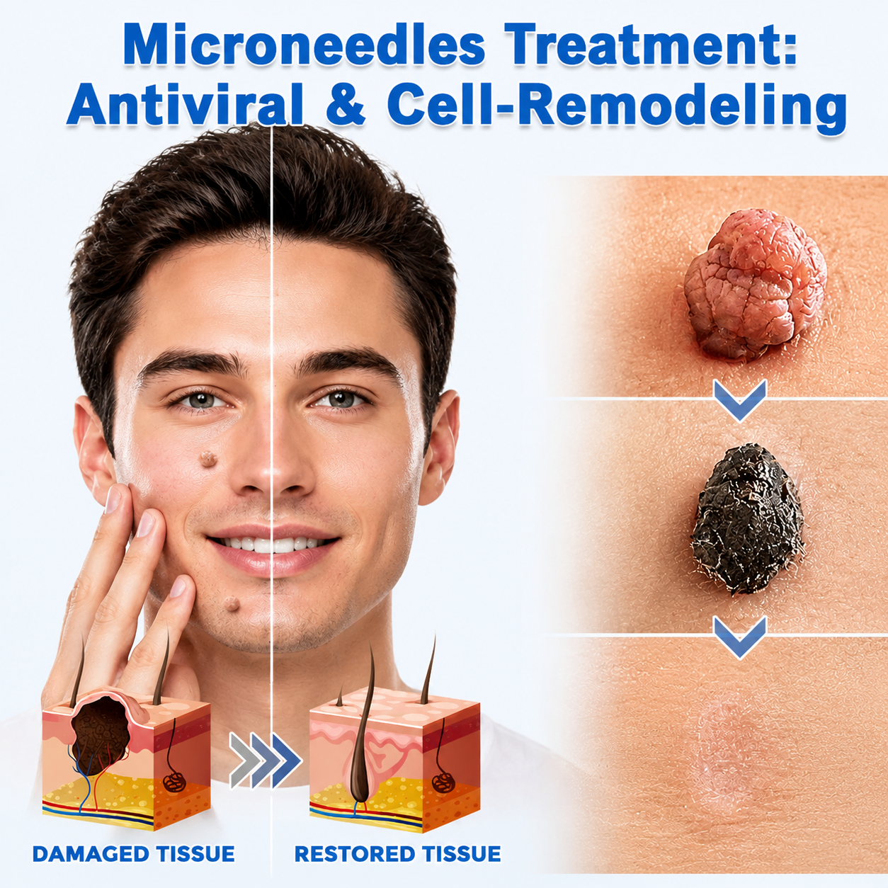 LIMETOW® 2-in-1 Microneedle & Hydrocolloid Patch🍀 | Removes Raised Moles, Acne, Flat Warts, Skin Tags, Milia & Age Spots | No Surgery Needed | Invisible Skin Treatment for Face & Body | 90-Day Money-Back Guarantee