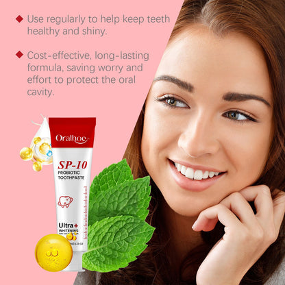 LIMETOW®Super Probiotic Toothpaste Spring Mint Burst- Strengthens Enamel,Brightens Smile Delivers Long- Lasting Freshness