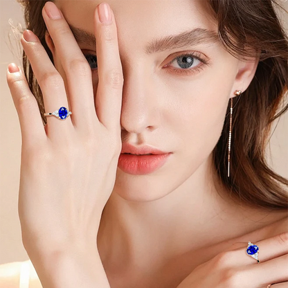 Blue Sapphire Gem Stone Ring
