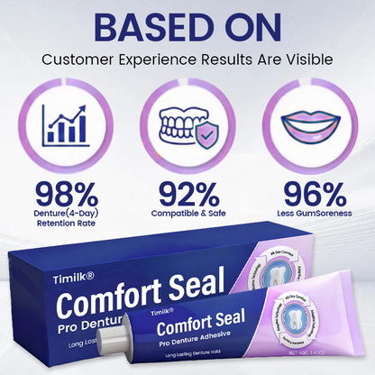 🔥 LIMITED SPECIAL OFFER 🔥 Comfort Seal Pro Denture Adhesive🦷💜FDA Certified (Clinically Proven 96-   Hour Lock Hold for   Secure, Comfortable &   Zinc-Free Denture Fit)