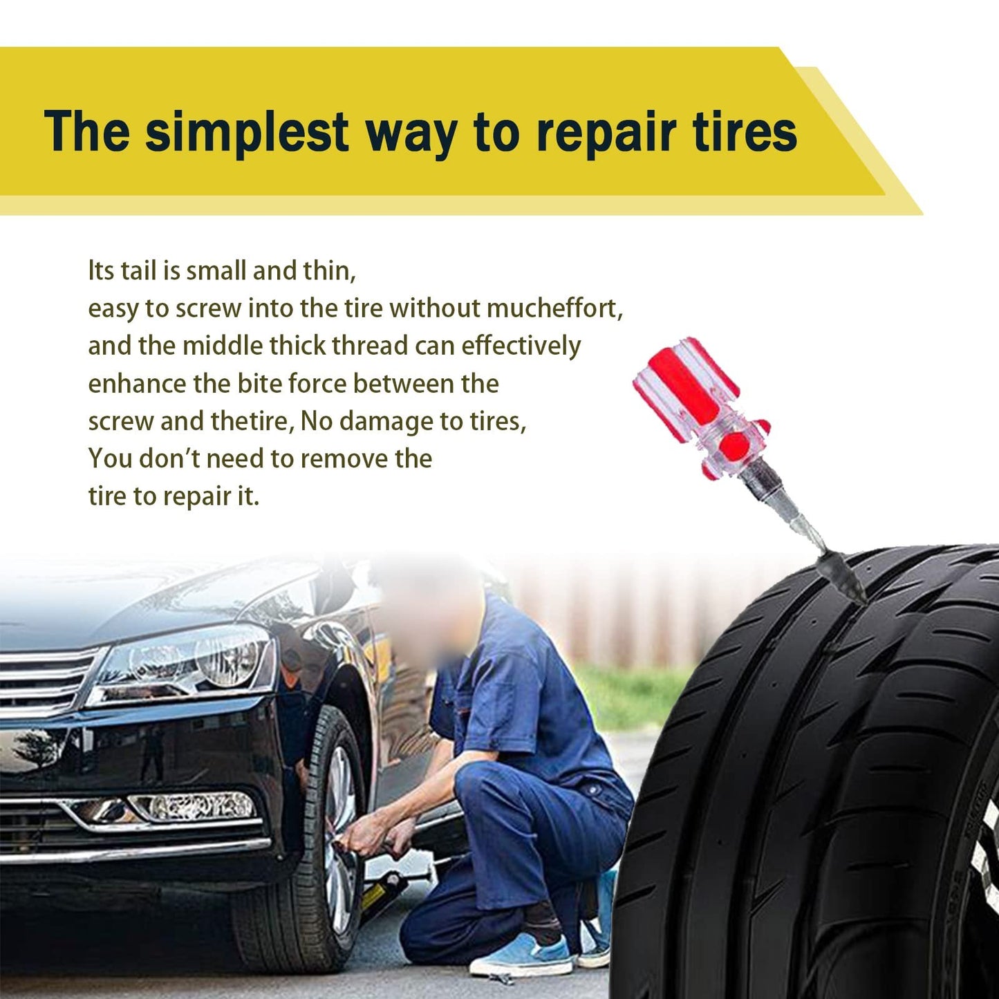 LIMETOW®Last Week Clearance Sale 49%🔥Tire Repair Rubber Nail🚚BUY MORE SAVE MORE