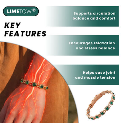 LIMETOW® Pure Copper & Zircon Magnetic Bracelet