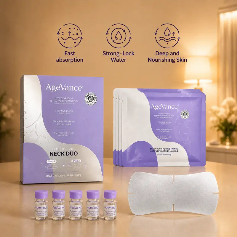 Black Reishi Peptide Firming Anti-Wrinkle Mask with 7-Peptide Complex + Hyaluronic Acid  | Korean Skincare for Sagging Skin, Turkey Neck