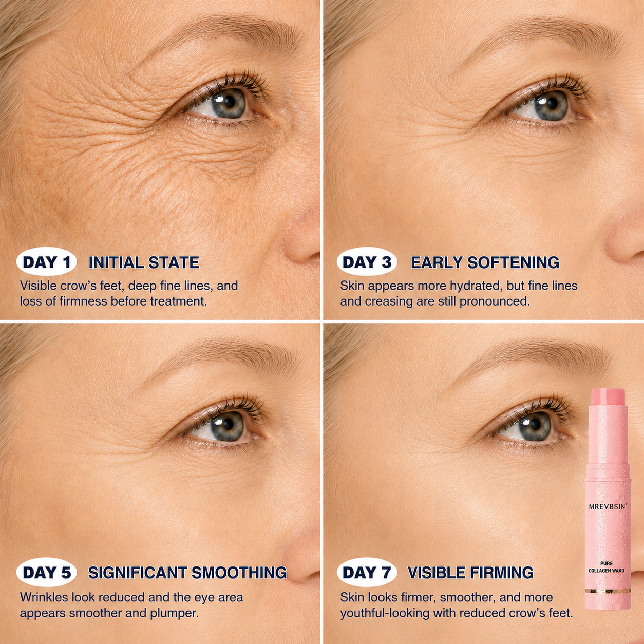 MREVBSIN®🌸 Botox-Inspired Pure Collagen Firming Wand — Needle-Free Fine Line Smoothing, Firming & Plumping Skincare Balm