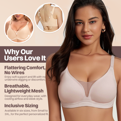 LIMETOW®🎁🎉Women Wireless V-Neck Mesh Bralette