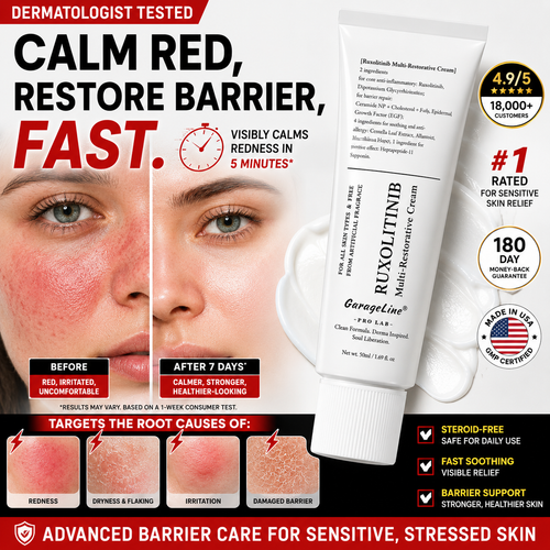 【Official US Store🔥】JAK-Smart Ruxolitinib Repair Complex 🌿（Zero Inflammation, 72H Sustained Release | Acne Clear in 10 Days | 97.7% Redness Reduction | Clinically Tested）