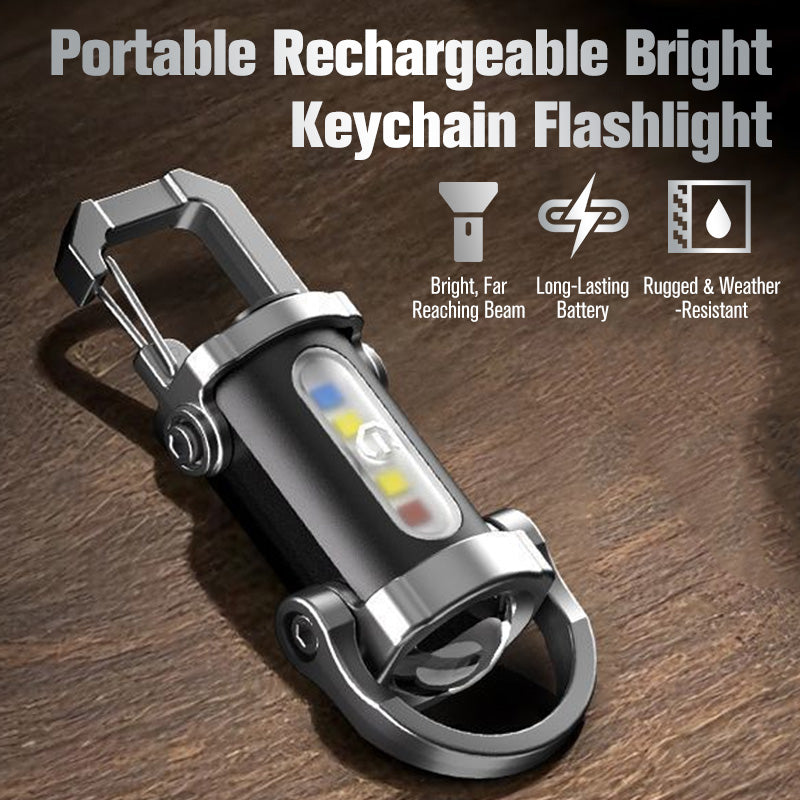 Billhol Portable Rechargeable Bright Keychain Flashlight