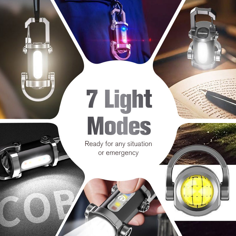 Billhol Portable Rechargeable Bright Keychain Flashlight