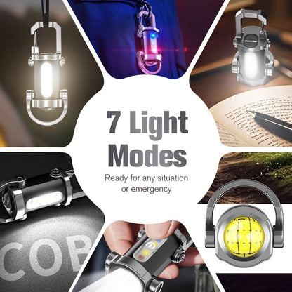 Billhol Portable Rechargeable Bright Keychain Flashlight
