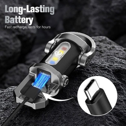 Billhol Portable Rechargeable Bright Keychain Flashlight