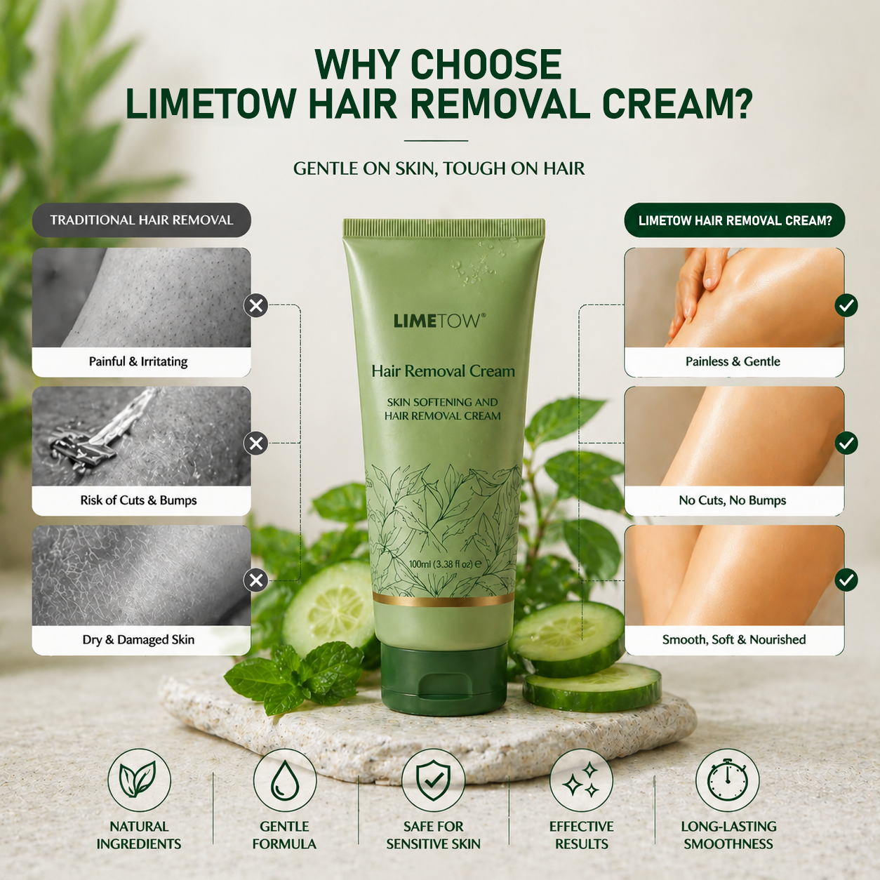 Hair Removal Cream for All Women & Men