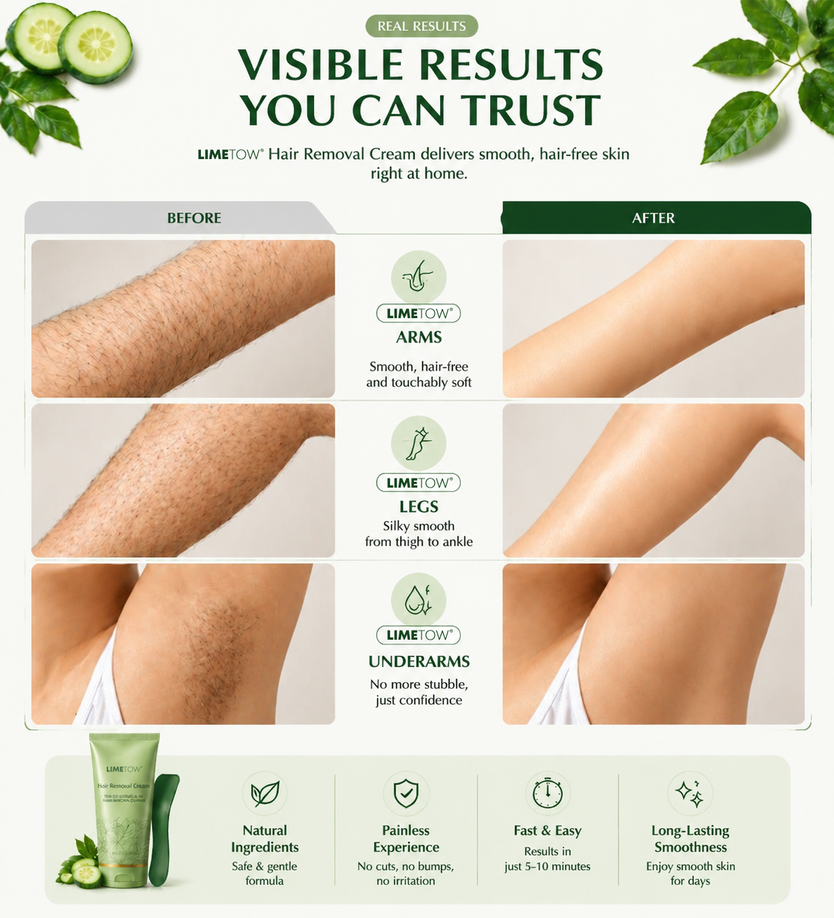 Hair Removal Cream for All Women & Men