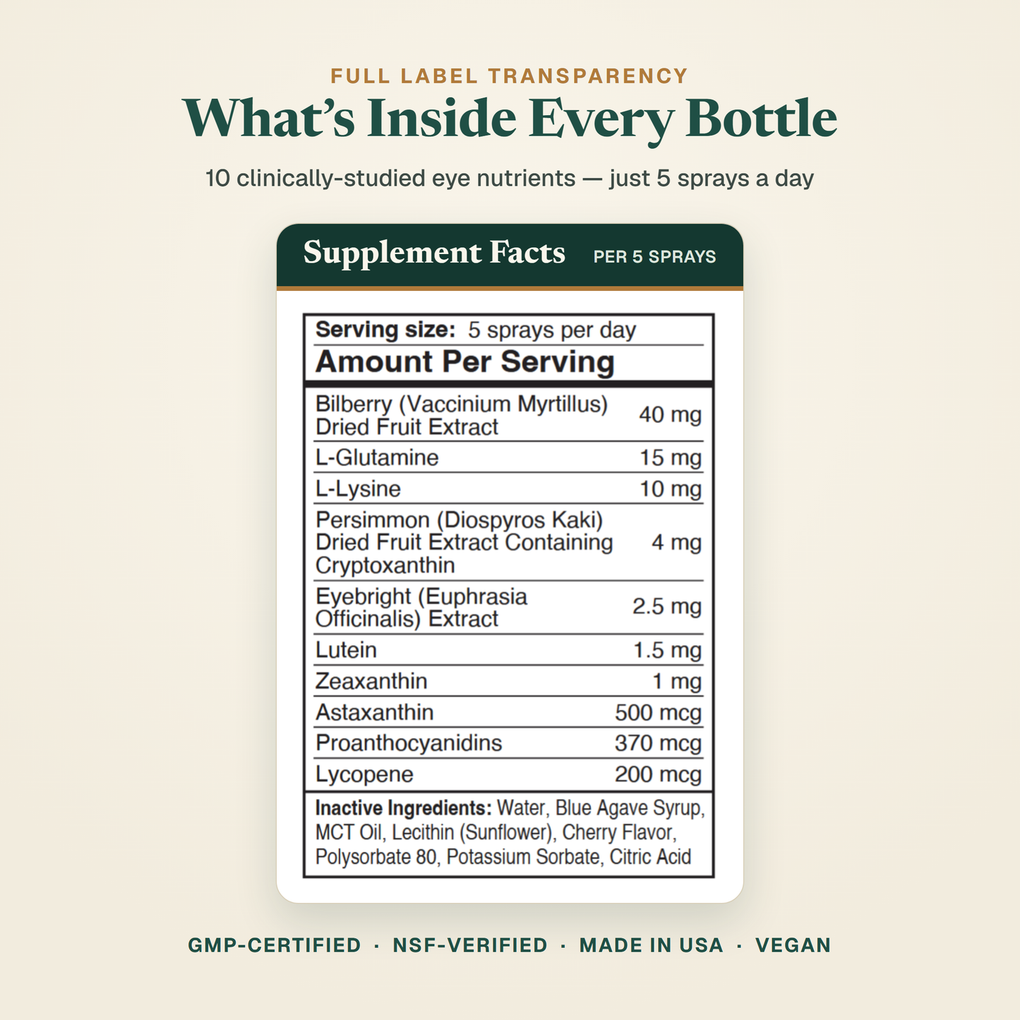 Eye health supplement