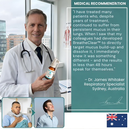BreatheClear™ | Eliminates up to 92% of mucus build-up in the lungs in just 48 hours