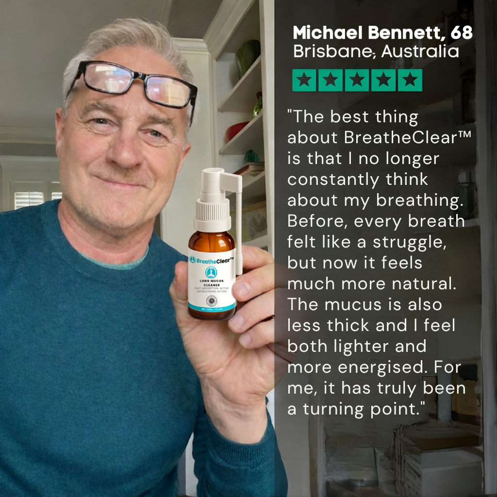 BreatheClear™ | Eliminates up to 92% of mucus build-up in the lungs in just 48 hours
