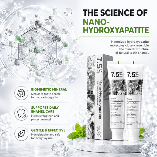 Nano Hydroxyapatite Fluoride-Free Toothpaste, Strengthens Enamel & Freshens Breath 🦷