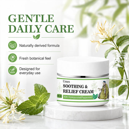 Herbal Soothing Cream for Dry, Sensitive Skin | Peppermint & Honeysuckle