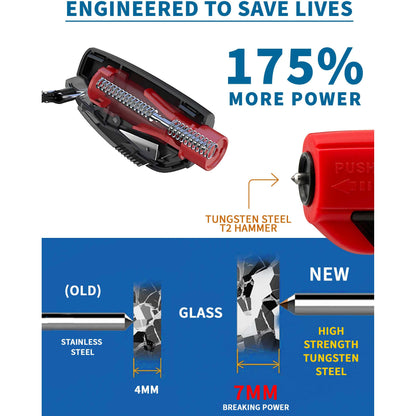 2-IN-1 EMERGENCY WINDOW BREAKER SEATBELT CUTTER