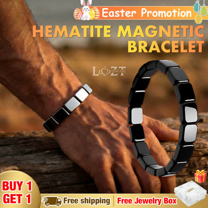 🔥Order now. Get it in 3 days.Hematite Magnetic Bracelet - Reclaim your masculine edge