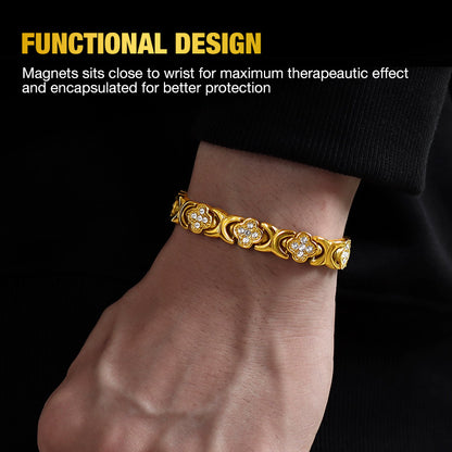 Valentines Promo - Clover Diamond Magnetic Bracelet - Found your stress-relief secret, Magnetic Wellness Boost