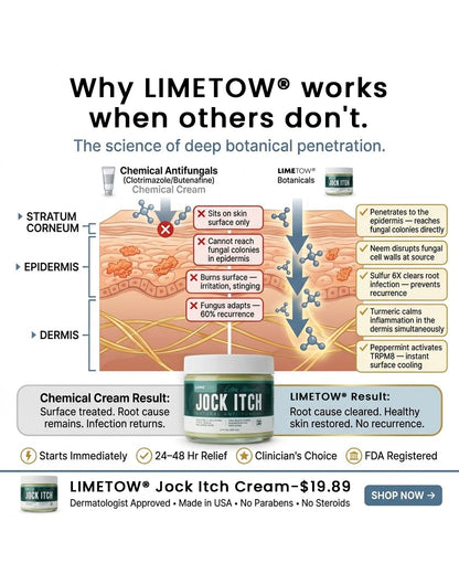 LIMETOW® Jock Itch Treatment Cream