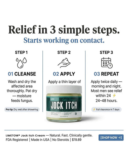 LIMETOW® Jock Itch Treatment Cream