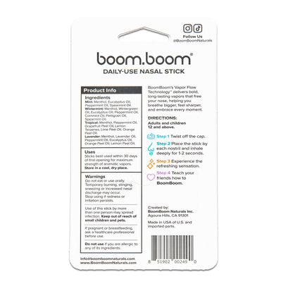 LIMETOW® Nasal Stick  Vapor Flow Technology | Cool Refreshing Sensation | Natural Mood Boost | Simple Ingredients | Essential Oils + Menthol Inhaler (Mint) Visit the BoomBoom Store