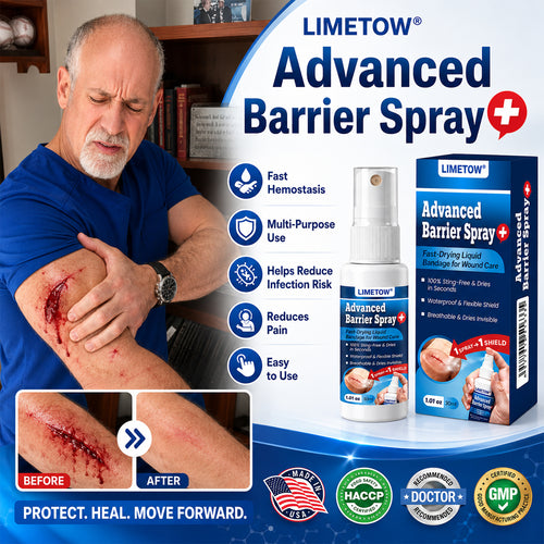 LIMETOW® Advanced Barrier Spray | Fast-Drying Liquid Bandage for Wound Care