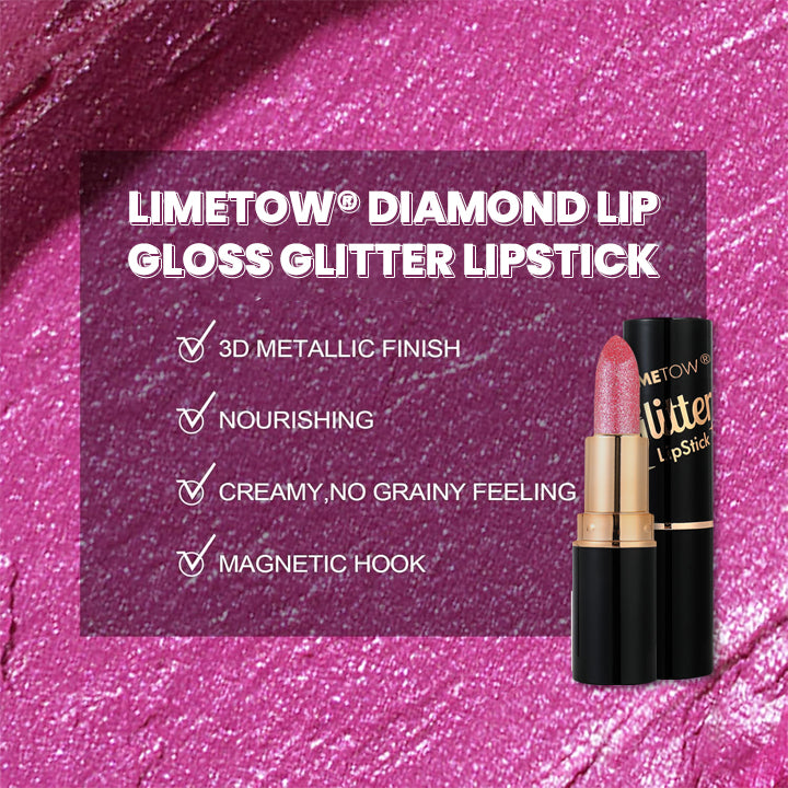 LIMETOW® Diamond Lip Gloss Glitter Lipstick